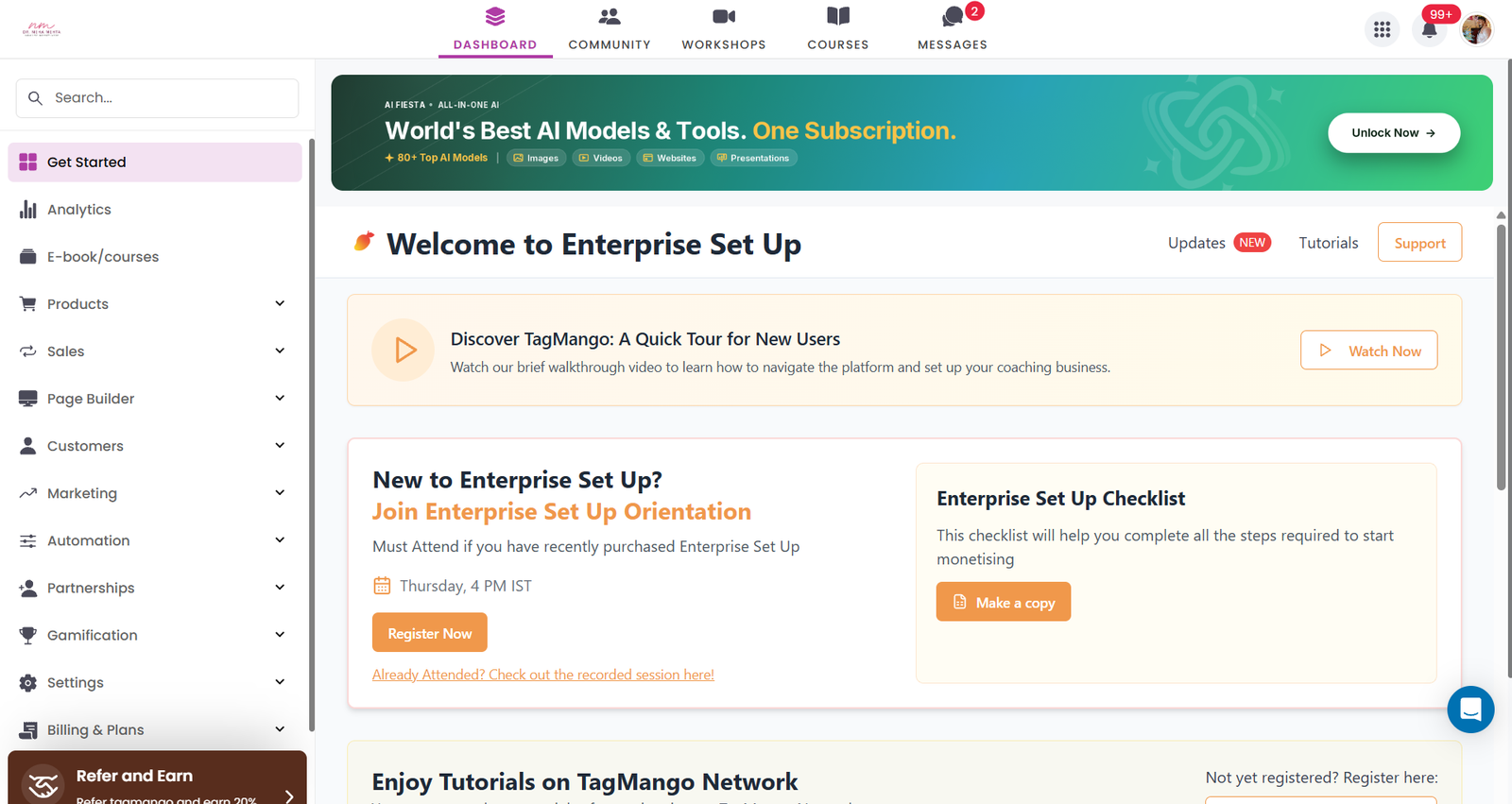 Dr. Neha Mehta's learning platform on TagMango